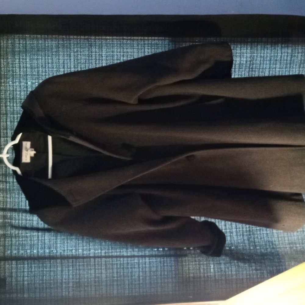 Vintage Albert Nipon studio long sleeve hooded 3/4 length jacket size s mint